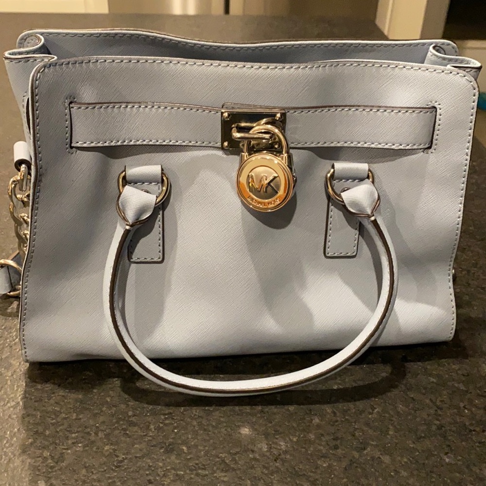 Michael Kors light blue handbag